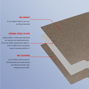 Plaque de construction double face en acier à ressort enduit de poudre Bambu 257*257mm <span class=keywords><strong>PEY</strong></span> PET PEO PEI pour imprimante 3D Lab X1 – Pièces neuves - Product Image 5