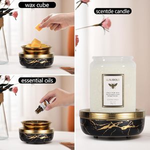 Luxury Scented Wax Cube <strong>Heater</strong>, Home Bedroom Living <strong>Room</strong> Aroma Diffuser Decorative Ornament Ceramic Wax Melt Warmer, - Product Image 6
