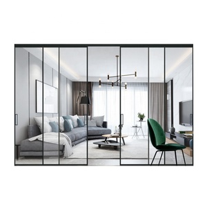 Trong khung không khung thiết kế nội thất nhà bếp có thể thu vào màn hình bay cho kính Philippines trượt nhôm đôi cửa kính - Product Image 3