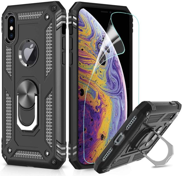 LeYi Shockproof Protective case Built in Screen Protector for iphone Xs X Rugged Phone Cover