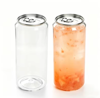 Offre Spéciale – Bouteilles et Canettes en Plastique PET Transparentes avec Couvercle, Faciles à Ouvrir, Capacités 210/330/350/500/650/700 ml