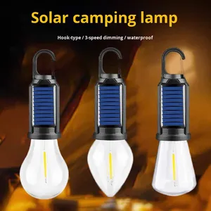 <span class=keywords><strong>Luz</strong></span> de campamento Retro recargable Solar para exteriores, Bombilla decorativa LED de tungsteno impermeable para tienda de campaña, iluminación de ambiente - Product Image 5