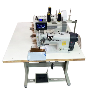 Machine à coudre industrielle à trois têtes pour perruques africaines, robuste, à lit plat, manuelle, avec verrouillage, nouvelle, JA2-1, en acier inoxydable, polyvalente - Product Image 2