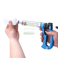 Seringue à tige de traction vétérinaire Seringue continue semi-automatique 50ml 25ml Seringue à vaccin réglable pour grands animaux