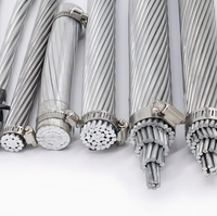 Conducteur toronné en aluminium nu ACSR LGJ 12 brins haute résistance 10 kV, renforcé d'acier, pour l'infrastructure des réseaux électriques, conforme ASTM B232