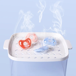 Sucette orthodontique réutilisable en silicone gris 100 % écologique pour bébé, jouet d'alimentation pour nouveau-né à débit <span class=keywords><strong>lent</strong></span>, sans BPA, motif personnalisé - Product Image 6