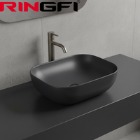 Meuble-lavabo moderne à poser, couleur fraîche, vasque commerciale en céramique, mobilier de salle de bain minimaliste pour la maison
