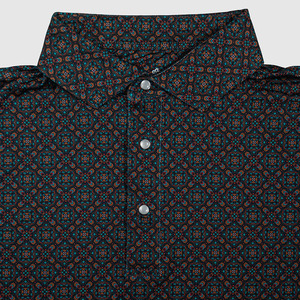 2025 사용자 정의 도매 꽃 인쇄 자수 로고 남자의 폴로 셔츠 폴리에스터 스판덱스 혼방 빠른 건조 남자의 서양 폴로 셔츠 - Product Image 5