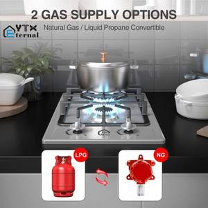 12 אינץ 2 מבער מובנה תנור גז נירוסטה פרופן/lpg אנרגיה ביתית מחלקה הגנה מפני flameout - Product Image 4