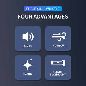ISport JG008 прочный перезаряжаемый электронный свисток 110 дБ, высокочастотное Двухтональное сигнальное устройство для наружного использования - Product Image 5