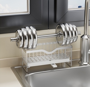 Organizador de fregadero de <span class=keywords><strong>cocina</strong></span> de acero inoxidable 304, cerca alta, fregadero de esponja Caddy para <span class=keywords><strong>cocina</strong></span> con soporte de esponja de Bruswel extraíble elegante - Product Image 5