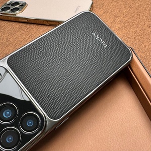 Funda Magnética de Cuero PU con Electrochapado Avanzado para iPhone 18 14 15 16 17 Pro Max con Película Protectora de Lente HD y Cubierta Trasera Antigolpes - Product Image 4