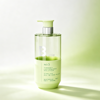 Bouteille de shampooing transparente en PET haut de gamme 750/500/300 ml, impression par estampage à chaud, emballage personnalisé, après-shampoing