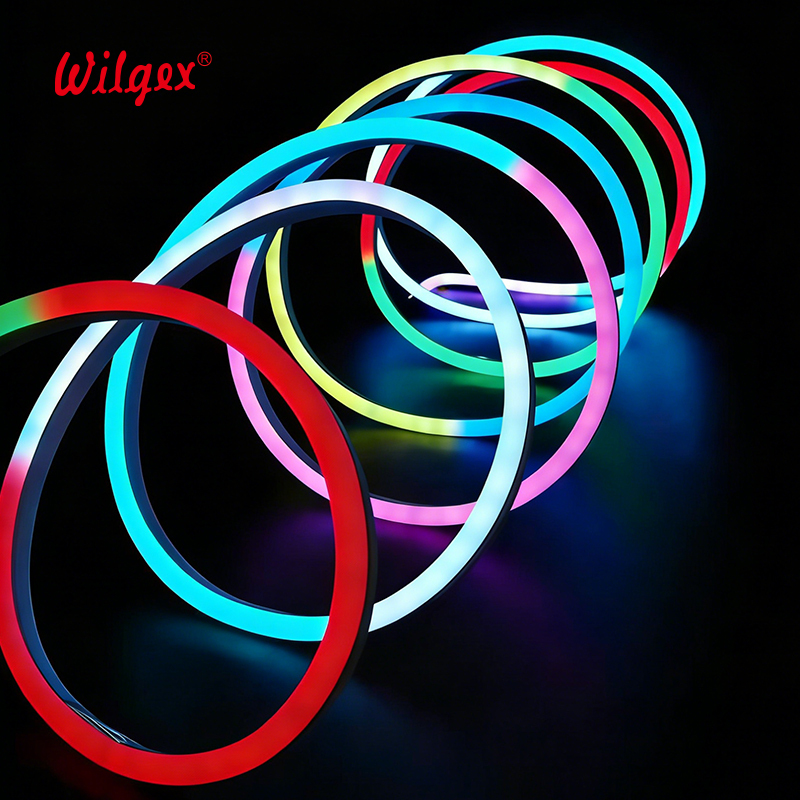 IP65 Waterproof 10M LED RGB Strip Light APP Music Control Dimmable Outdoor Neon Magic Decorative Lighting for Outdoor Use