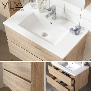 Beste Prijs Multiplex Ijdelheden Moderne Badkamermeubel Hout Met Led Spiegel - Product Image 3