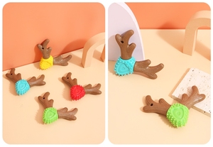 <strong>Wholesale</strong> <strong>Pet</strong> Interactive &amp; Movement <strong>Pet</strong> Dog <strong>Chew</strong> <strong>Toys</strong> Stick Wood-plastic Antler <strong>Durable</strong> and Bite-resistant Teeth Cleaning Stick - Product Image 6