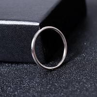 25MM Edelstahl-Eisen Flach-Schlüsselring Silberbeschichtet Metall Rohling Schlüsselanhänger Spaltring Schlüssel
