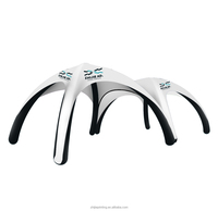 Tente d'entraînement gonflable en PVC personnalisable Poteau en aluminium Grand écran étanche Maison Salons professionnels Taille personnalisée Caractéristique portable