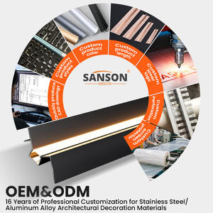 Profil de joint de <span class=keywords><strong>plafond</strong></span> à effet de lumière, design moderne <span class=keywords><strong>et</strong></span> très vendu, bande de finition en aluminium pour éclairage LED, pour décoration intérieure - Product Image 2