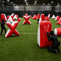Bunkers gonflables en bâche PVC personnalisés pour paintball, obstacles de jeu en plein air pour terrain de paintball