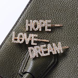 MISTO di TRASPORTO PERSONALIZZATO lettera di perle bobby pins diamante di bling parole inglesi <span class=keywords><strong>clip</strong></span> di pin di capelli - Product Image 4