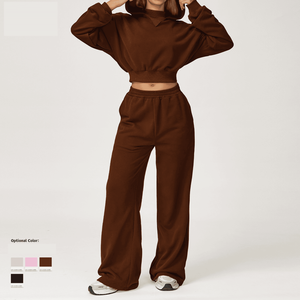 Nuovo autunno/inverno felpa con cappuccio <span class=keywords><strong>Casual</strong></span> Outdoor ampio-Fit Versatile Set <span class=keywords><strong>abbigliamento</strong></span> <span class=keywords><strong>sportivo</strong></span> da corsa per il tempo libero da <span class=keywords><strong>donna</strong></span> - Product Image 3