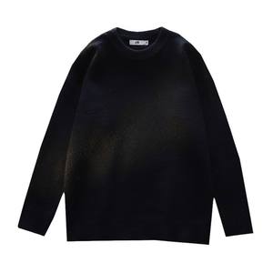 남자의 단색 헤비급 풀오버 니트 스웨터 2024 겨울 컬렉션 따뜻한 100% 폴리에스터 안티 필링 로고 전면 - Product Image 5