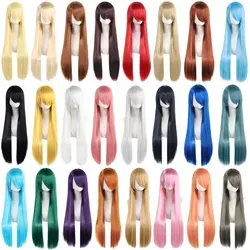 Ainizi Halloween Cosplay peluca venta al por mayor recto resistente al calor encaje frontal pequeño tamaño tapa Color sólido fibra de alta temperatura - Product Image 4