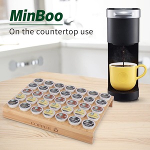 ชั้นวางเก็บฝักกาแฟไม้ไผ่ สำหรับใช้ในครัว สำนักงาน โต๊ะทำงาน วัสดุไม้ - Product Image 4