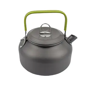 Outdoor Cookware Set pots Camping Pot Cookware with Foldable Handles Cooking,Kit Picnic Camping Tools Green Handle Pot Travel/