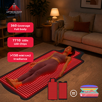 Tapis de luminothérapie LED rouge 2570 pour usage domestique, couverture de luminothérapie infrarouge pour le corps entier, tapis de sauna à lumière rouge pour la santé