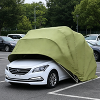 Abri de voiture pliant moderne robuste en acier inoxydable, auvent de garage rétractable, tente extérieure imperméable et coupe-vent pour véhicule mobile