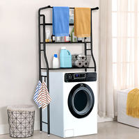Vente en gros de support pour machine à laver et salle de bain étagère de rangement en métal pour la maison étagère de rangement pour vêtements à trois niveaux pour salle de bain