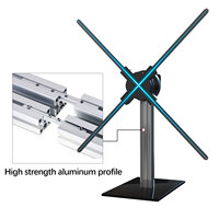 Support trépied pour écran LED holographique 3D Missyou pour tailles d'hologrammes de 42 à 65 cm, noir, résolution 1024x1024, 1,5 kg