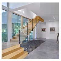 Escaliers intérieurs TAKA, poutre métallique en forme de U, escalier flottant droit en métal, escalier à poutre simple, kits d'escaliers modernes à poutre simple