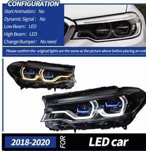 Faro Anteriore LED con Angel Eye per BMW Serie 5 G30 Pre LCI 2018 2019 2020 - Product Image 2