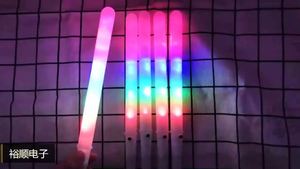 แท่งไฟ LED สีสันสดใส โคนขนมสายไหม แท่งมาร์ชเมลโลว์เรืองแสงแบบใช้ซ้ำได้ แท่งไฟ LED สำหรับเชียร์ แสงสว่างในที่มืดสำหรับงานปาร์ตี้ - Product Image 5