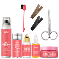 Colle pour perruque dentelle à base de plantes personnalisée marque privée ensembles de colle pour cheveux masque de cire Gel crème bâton Kit de coiffure pour usage domestique