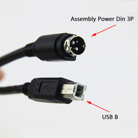 Werkseitig heißes 24V USB zu DIN 3P Kabel USB-B 24V Strom DIN 3pin zu Splitter Y Hoslden Stecker 1 zu 2 Splitter Adapter kabel
