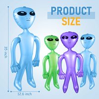 Personnalisé Pvc Durable Gonflable Alien Jouets Suspendus Alien Partie Décoration Jouets Anime Dessin Animé Poupée Jouet pour La Publicité
