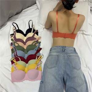 I-0134 Soutien-gorge sans couture sexy uni pour femme, sans armatures, push-up, respirant, rembourré, bonnet 3/4, une pièce, sous-vêtement - Product Image 6