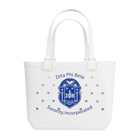 Sac fourre-tout OEM personnalisé en EVA couleur unie, sac de plage imperméable en caoutchouc grande capacité, cadeau promotionnel Greek Life, vente en gros