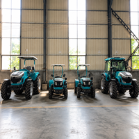 Traktor Utilitas 100HP Multiguna dengan Loader Depan dan Backhoe, Ideal untuk Kebun dan Rumah Kaca