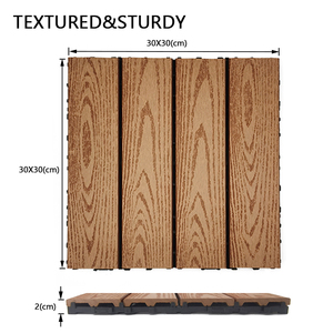 Baldosas de Madera Compuesta para Terraza, Resistentes al Agua, Color Gris, Económicas, con Ranuras Rectas, para Uso en Exteriores y Jardines - Product Image 3