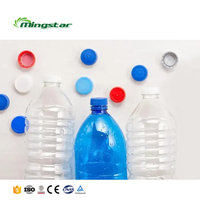 Bouteilles en plastique de jus de 28mm de 500ml avec couvercles 28/410 bouchon de vis de sirop 28/400 couvercles de vis côtelés en plastique