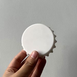Blank White Plastic Magnetic Beer Bottle Opener for Wedding Souvenir - Product Image 2