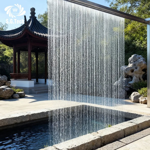 Cascata d'Acqua Decorativa 2025 con Illuminazione, Pompa, Ugello, Controller e Telaio Principale, Lunghezza e Forma Personalizzabili - Product Image 1