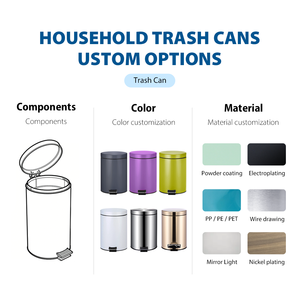 Poubelle compacte à pédale <span class=keywords><strong>en</strong></span> acier inoxydable 410 – Design carré et fin pour intégration sous armoire ou dans un placard avec <span class=keywords><strong>action</strong></span> de pédale de précision - Product Image 2