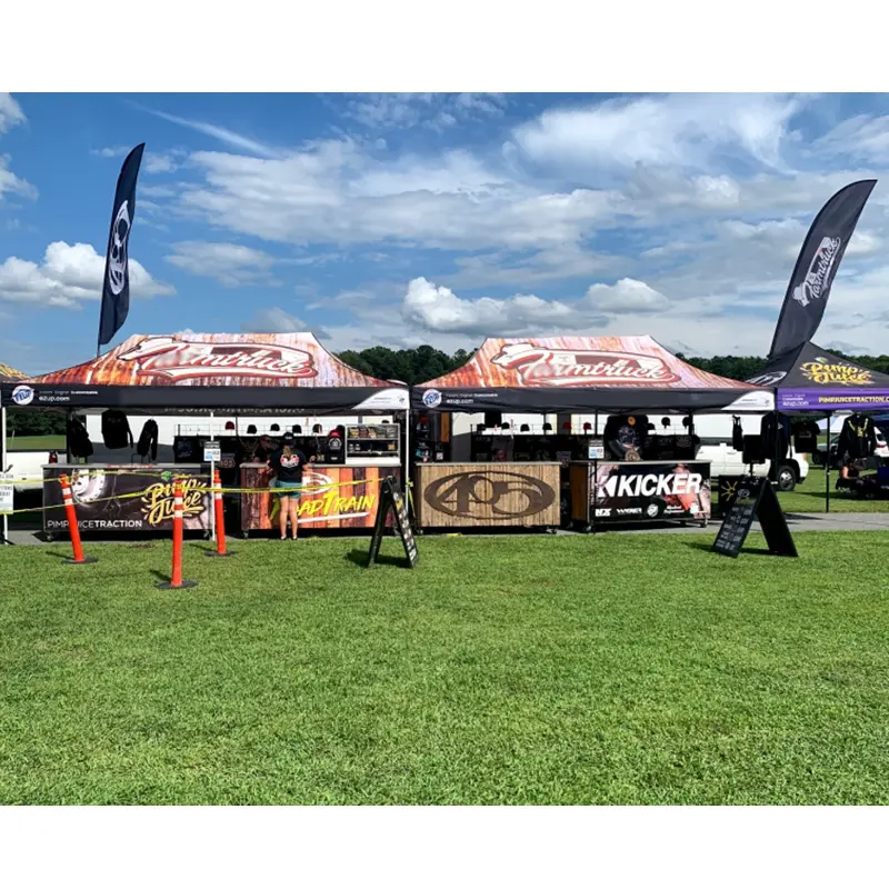 Buitenshuis Samenstellen Tent Tuinhuisje 3X3 Tuinfeest Vouwen Vouwtent Oranje Roze Reclame 10 "10 Pop-Up Tent