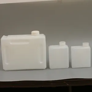 Botella plana de plástico HDPE, cuadrada, vacía, precio de fábrica